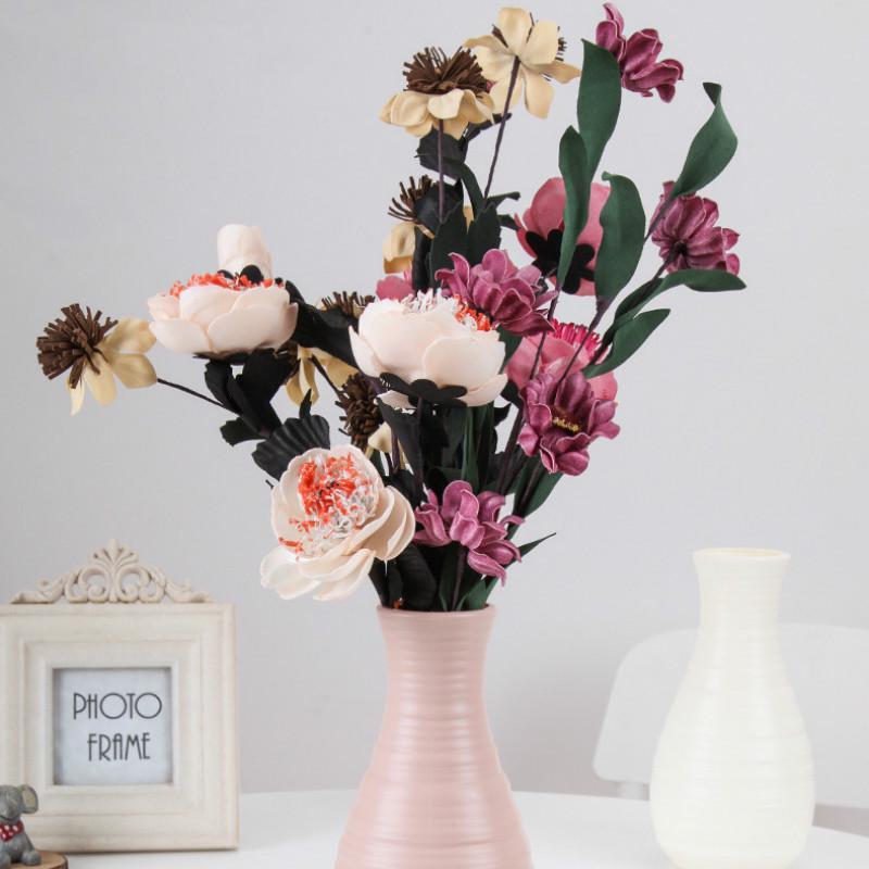 Origami Plastic Vase White Imitation Ceramic Flower Pot Flower Basket Flower Vase Decoration Home
