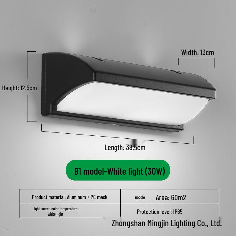 LED Waterproof Outdoor Wall Light for Balcony, Corridor, Courtyard, and Garden