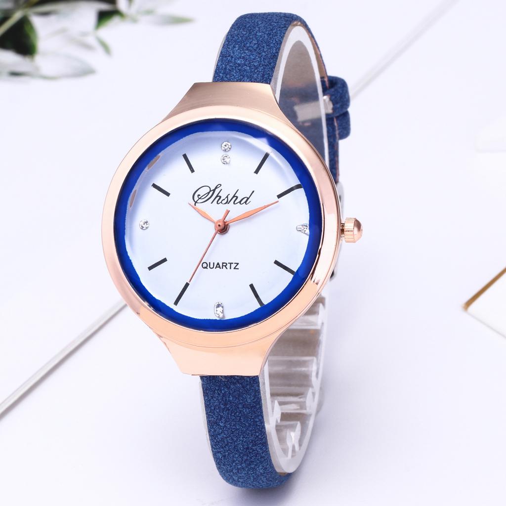 Fashion Casual Ladies Disc Leather Watch Quartz Watch Women Gift Watch