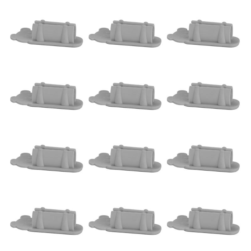 12Pcs Self Adhesive Pen Pencil Holder for Pen Pencil Marker Single Slot Pen Holder for Desk Wall Refrigerator Whiteboard