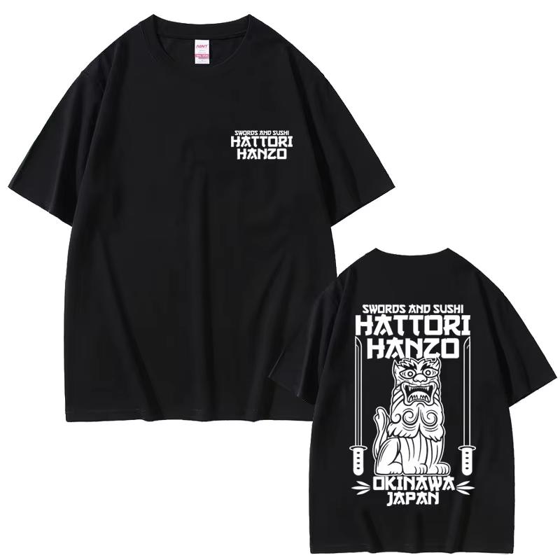 Hattori Hanzo RED Swords and Sushi Kill Bill Okinawa Japan Tarantino Tshirt Unisex WoUnisex Casual Cotton Vintage Short Sleeve Tshirt