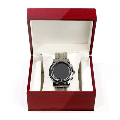 Caja de Almacenamiento Individual para Relojes Regalo Lujo Madera Multifuncional Contenedor de Pendientes para Hombres