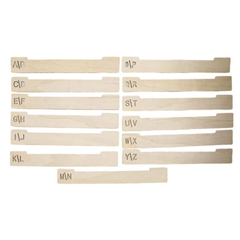 

13/26 шт. Деревянные разделители для книжных полок с нумерацией для музыкальных дисков и хранения журналов