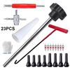 7/13/23Pc Valve Stem Tool Kit Metal Tire Installer Tool Car Puller Wheel Tire Remover T-Hook Replacement Motorcycle Accessories