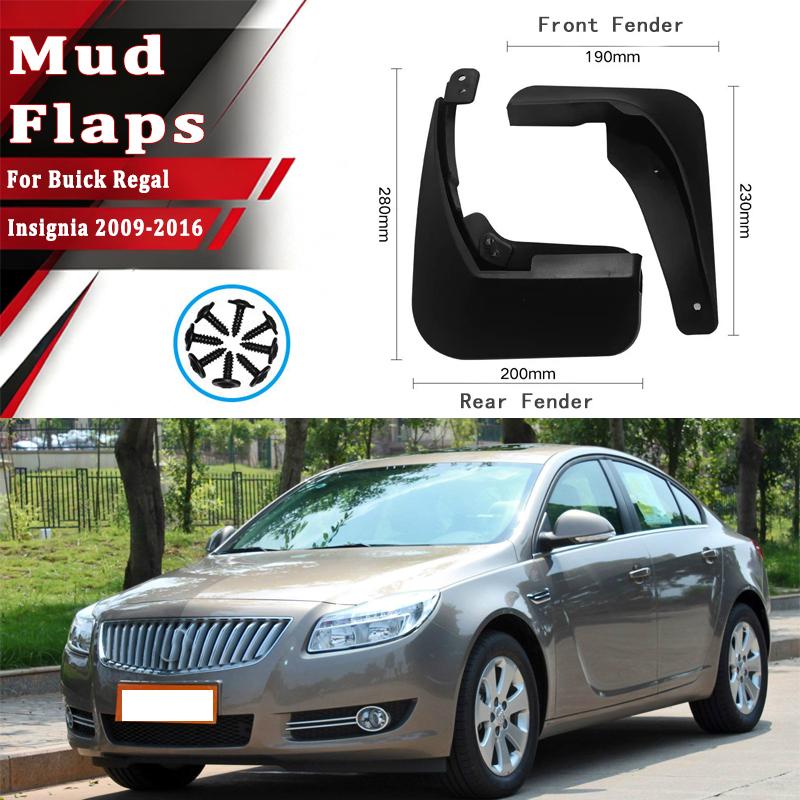 4pcs Car Mud Flaps Fender for Buick Regal ignia 2009-2016 Automotive Mudguards, Waterproof, Mud Splashing Prevent Accessories