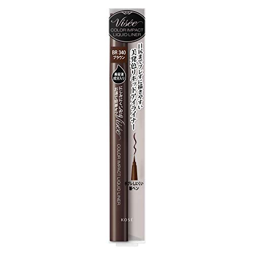 Visee Color Impact Liquid Liner Eyeliner BR340 Brown 0.4ml (x 1)