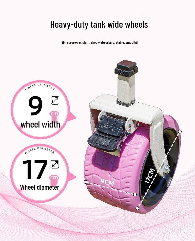 Pink Camper Van Portable Folding Cart for Packages and Picnic Camping