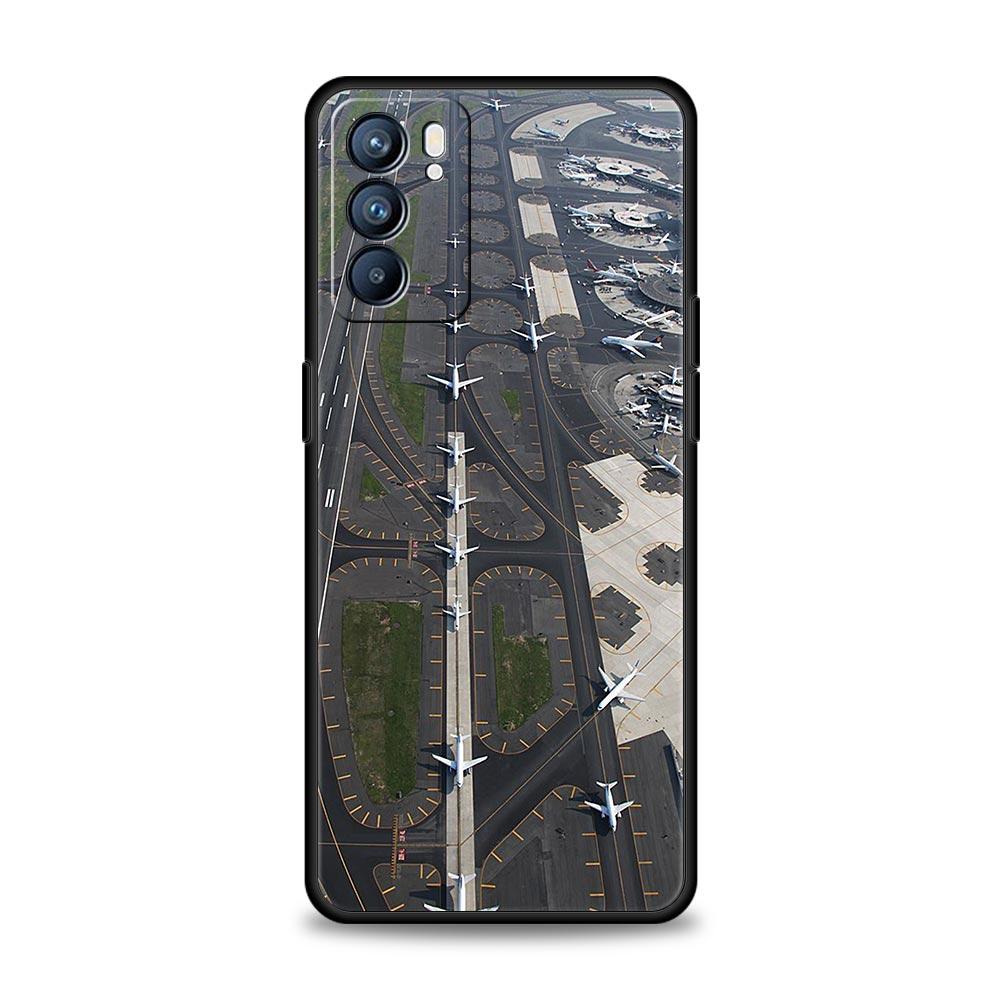 Travel-Nspired Airplane Route Phone Case For Oppo A17 A31 A54 A57 A78 A79 A98 Find X5 X6 Reno 6 7 8 10 11 12 13 F Pro Soft TPU