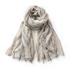 Fashion Striped Cotton Linen Scarf for Men Women Autumn Winter Long Soft Shawls and Wraps Short Tassel Bufanda Male Accessories