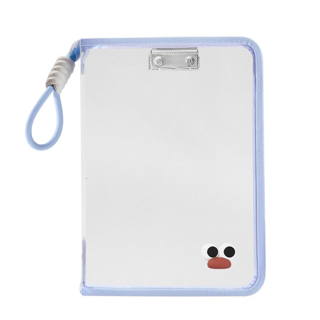 Macaron Transparent A4 Zippered File Bag - Large Capacity, Durable, Waterproof Student Storage