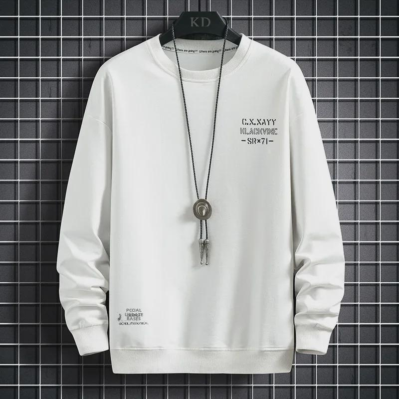 2021 Men's Autumn Embroidered Long Sleeve Round Neck T-Shirt Sweater