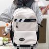School Bag Female Junior High School Casual Contrasting Color Backpack Ins Fashion Lightweight Travel Backpack High Value Campus Backpack