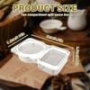 5/10/15/20PCS Double Compartment Condiment Containers With Lids Portable Compartment Snack Boxes Suitable For Outdoor Picnics
