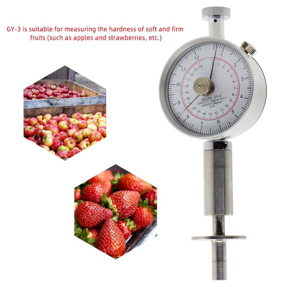 GY-2 Pointer Fruit Hardness Tester Fruit Penetrometer Oranges Apples Pears Grapes GY-3 Fruit Sclerometer Testing