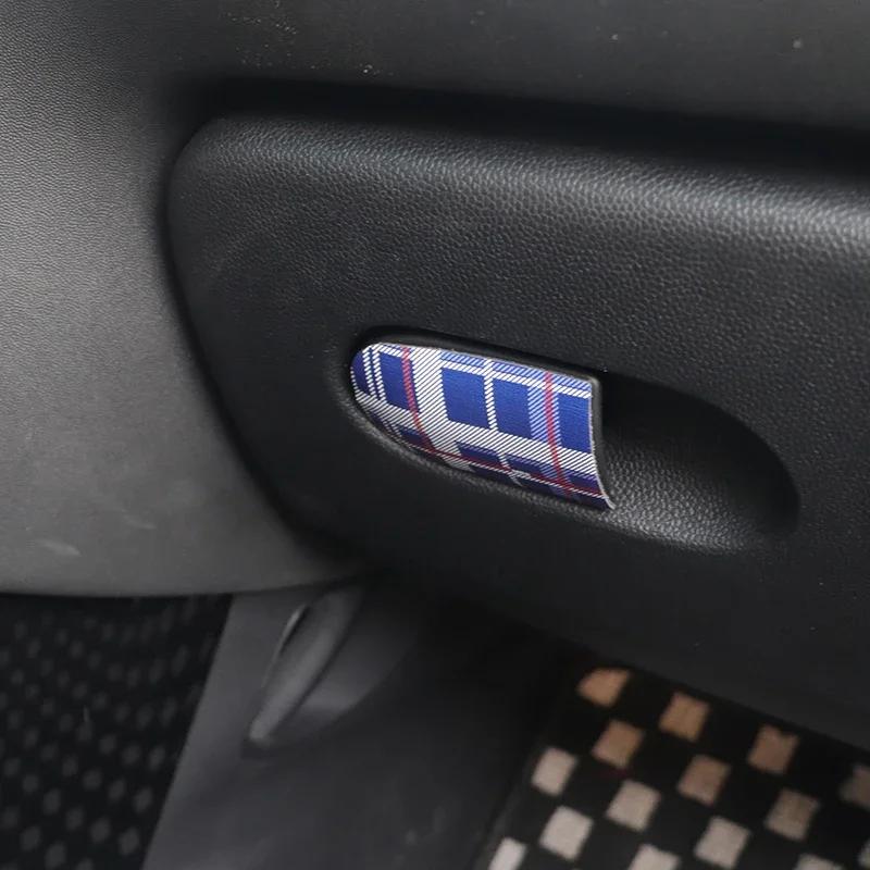 1PC Car Glove Box Handle Decorative Storage Box Leather Sticker For MINI COOPER S For F55 F56 F57 F54 F60 Car Interior Stickers