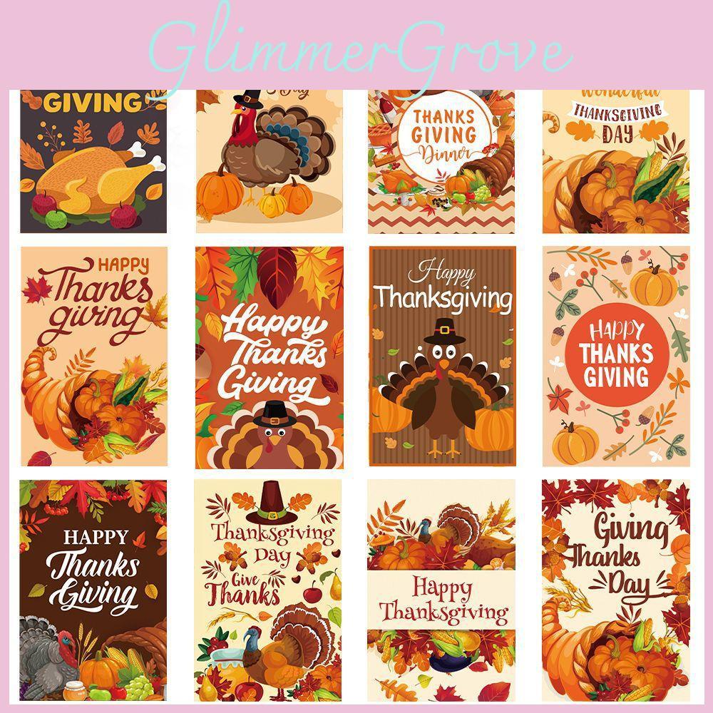 Paper Thanksgiving Turkey Envelope Greeting Cards Set Party Letter Invitation