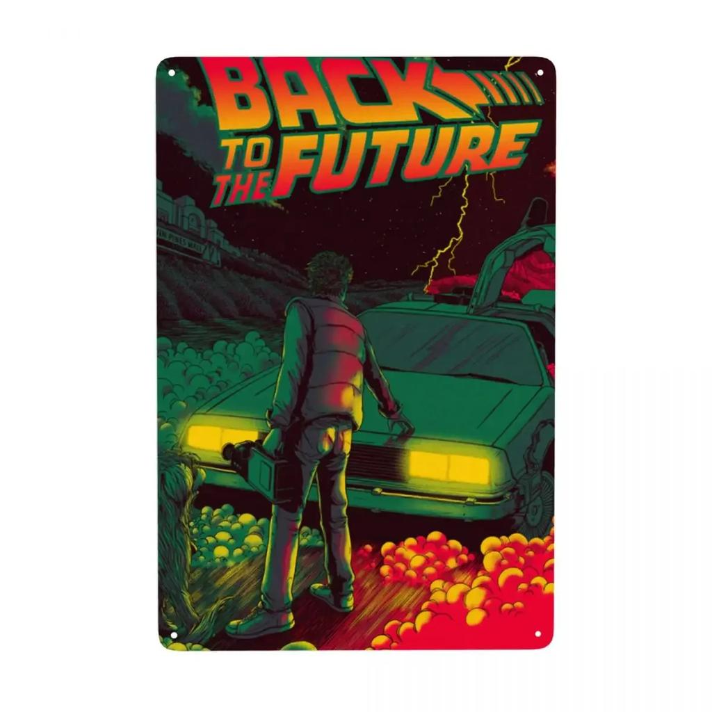 Flux Capacitor Metal Sign - Back To The Future Modern Tin Decorative Plaques, Office Store Pubs Club Art Decor