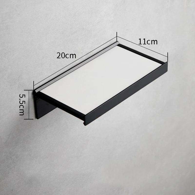 Aluminum Alloy Storage Racks Marble Towel Holders Wall Mounted Type Bathroom Household Shelves