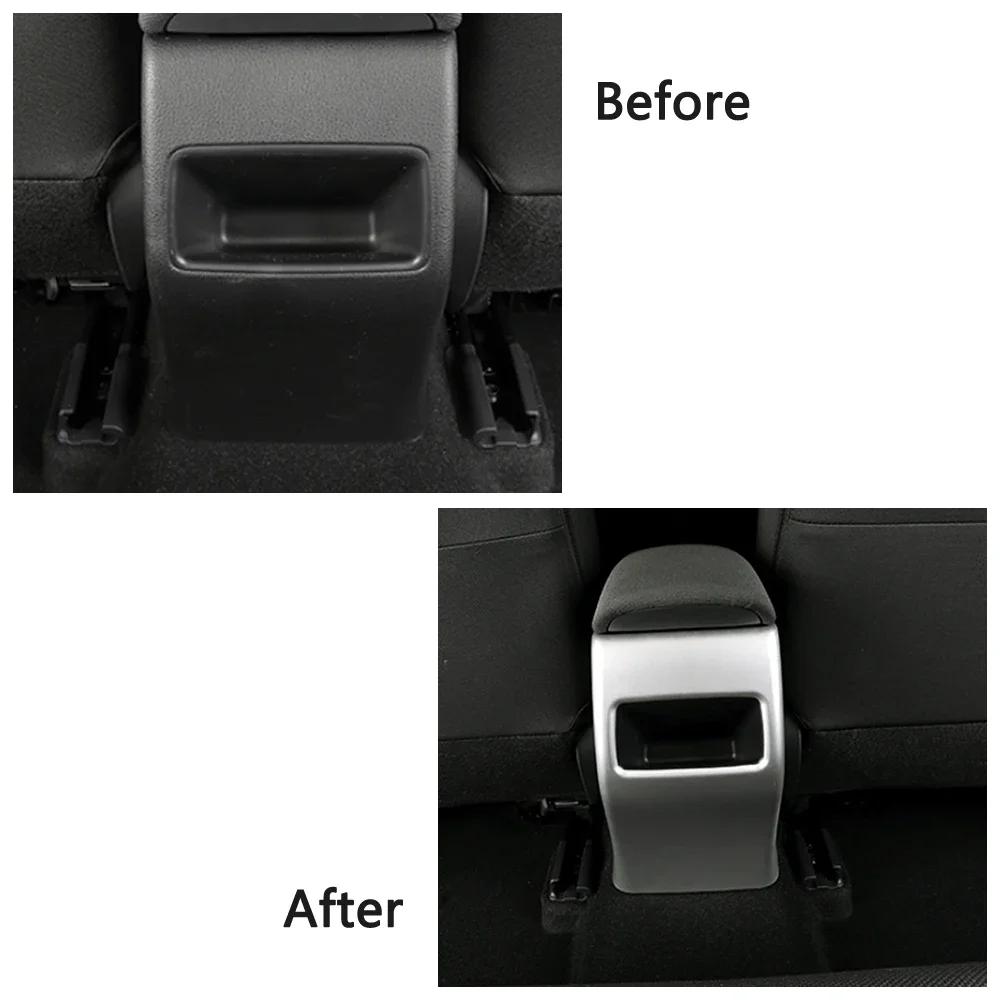 Für Toyota Corolla 2019 2024 Innenausstattung Mittelkonsole Aufbewahrungsbox Armlehnenbox Rückwandabdeckung Verkleidung Mattsilber Kohlefaser