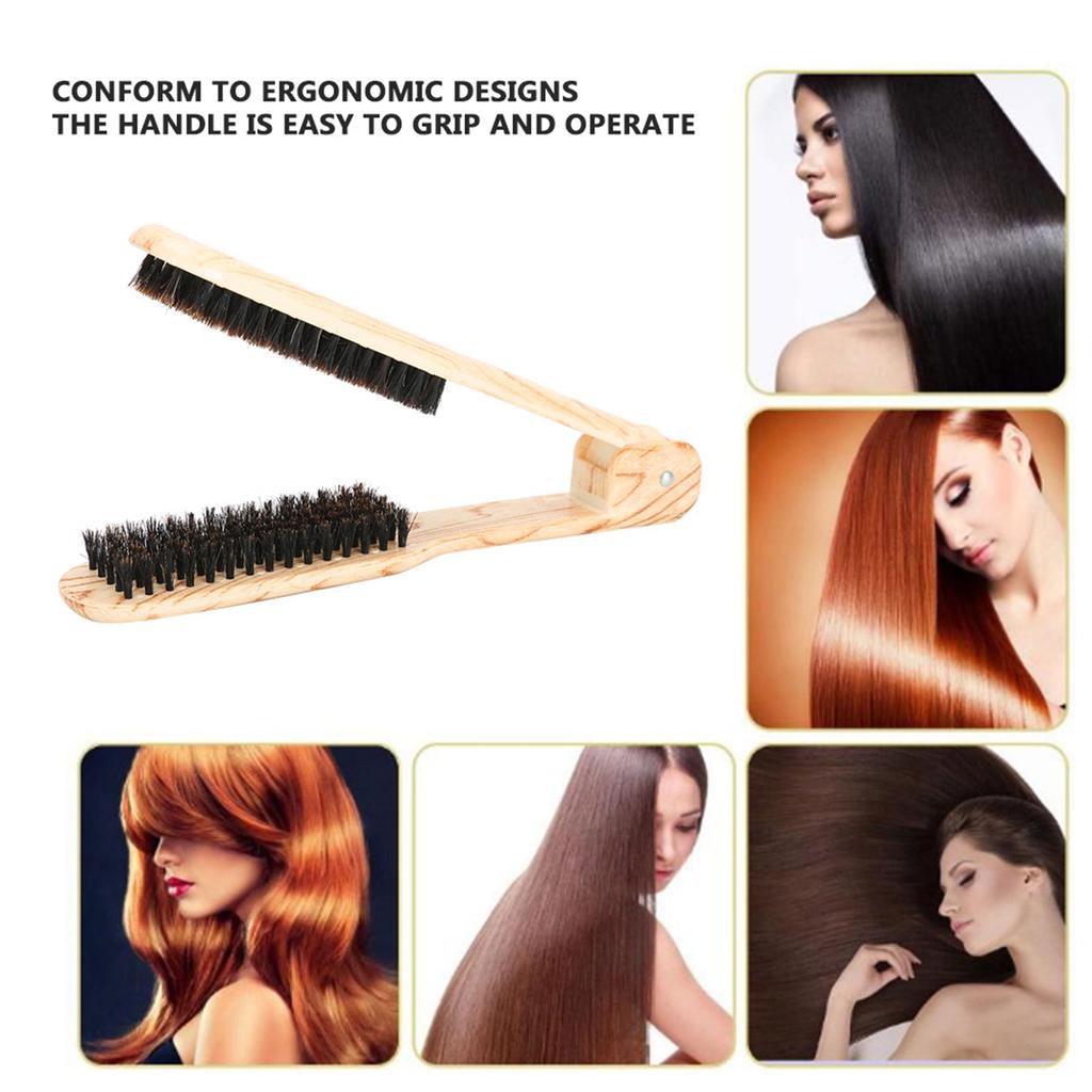 Professional V Shaped Hair Straightening Comb Clamp Styling Comb Hairdressing Tool