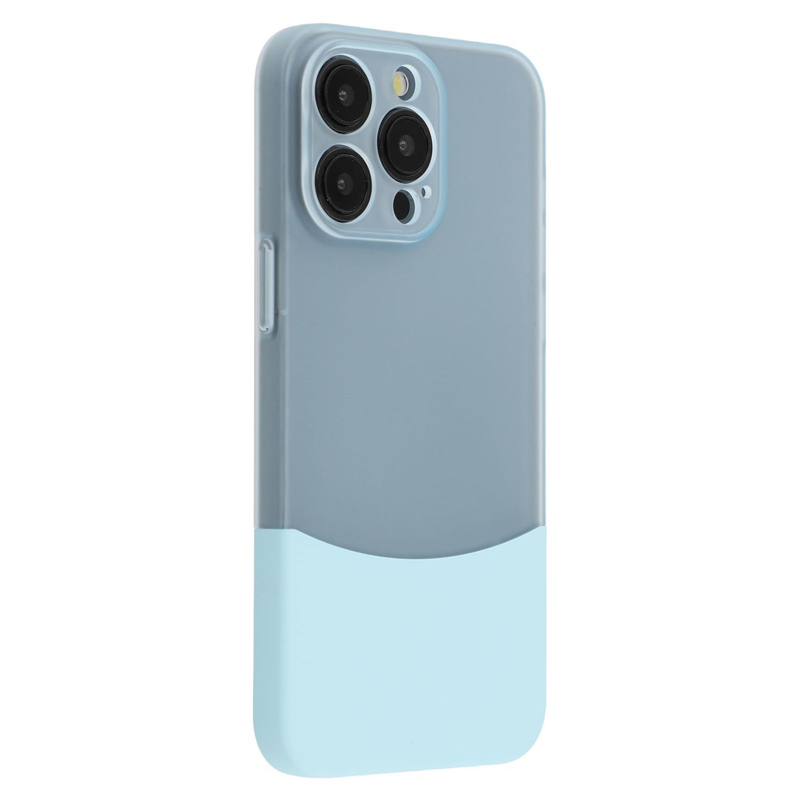 

For iPhone 15 Pro Max Case Dual Color Splicing Matte PC Phone Cover Precise Cutouts As Shown A