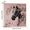 Black Horse Full 5D DIY Pearl Gem Art Diamond Painting Kits for Adults/Beginners Gift Idea Home Decor 11.81x11.81in
