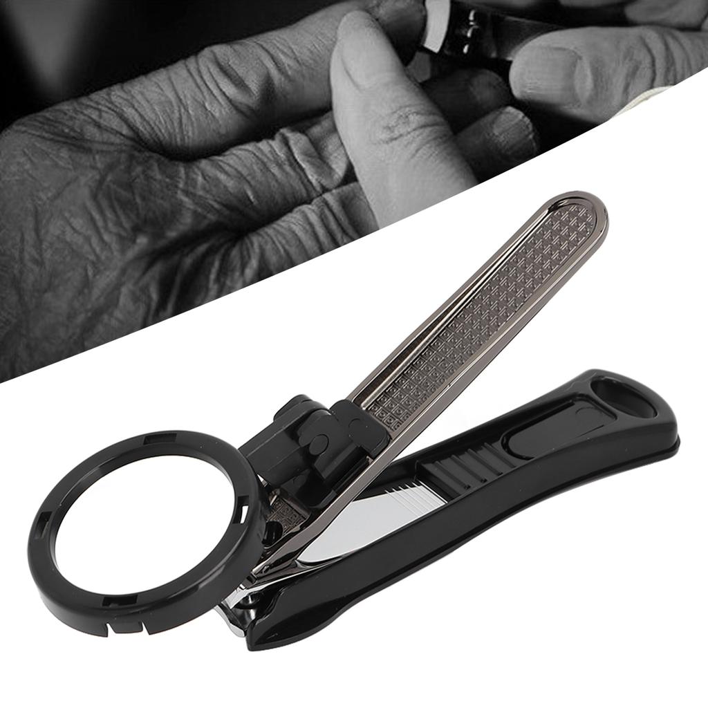 Nail Clipper Heavy Duty Portable Nail Cutter with Removable Magnifying Glass for Seniors
