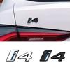 For I4 Ix4 Car Stickers 3D ABS Material Letters Rear Trunk Emblem Tailgate Decals Black Silver