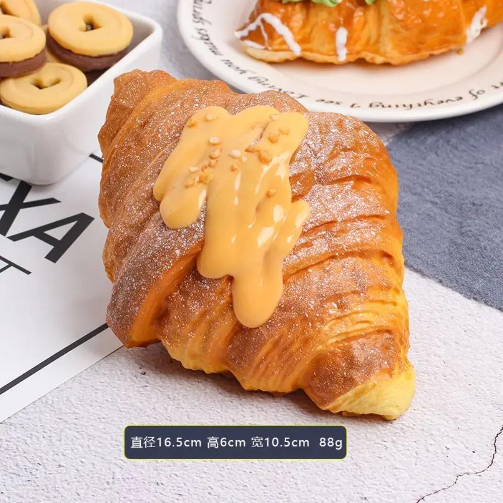 1PCS Slow Rebound Praiseworthy Bread Kneading Simulation Croissants Pop Puffs Food Model Shooting Props Window Ornaments