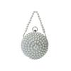 Pearl Rhinestone Spherical Evening Handbag