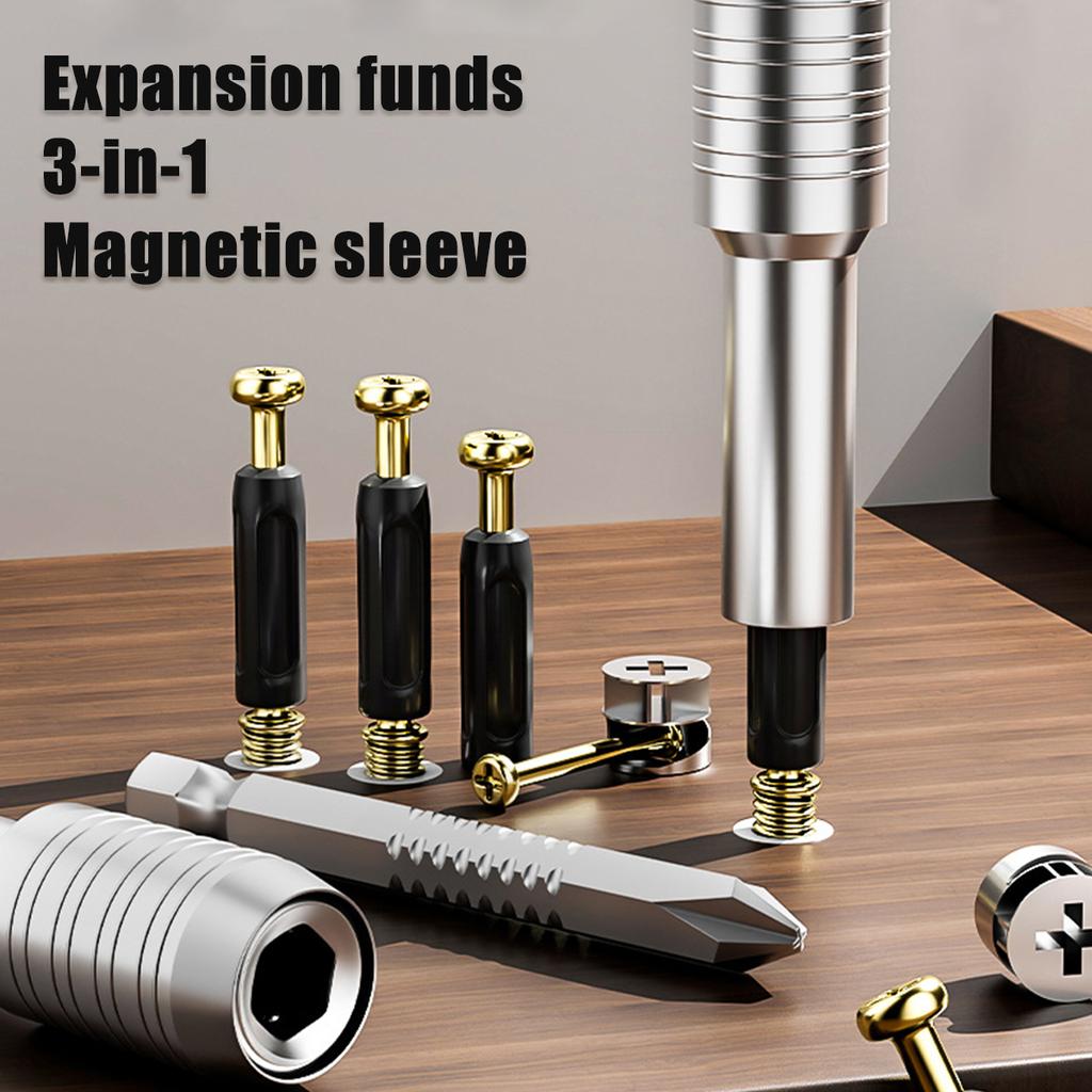 Hexagonal Strong Magnetic Socket Screwdriver Head Connecting Rod Telescopic Cross Screwdriver Head Telescopic Socket Wrench