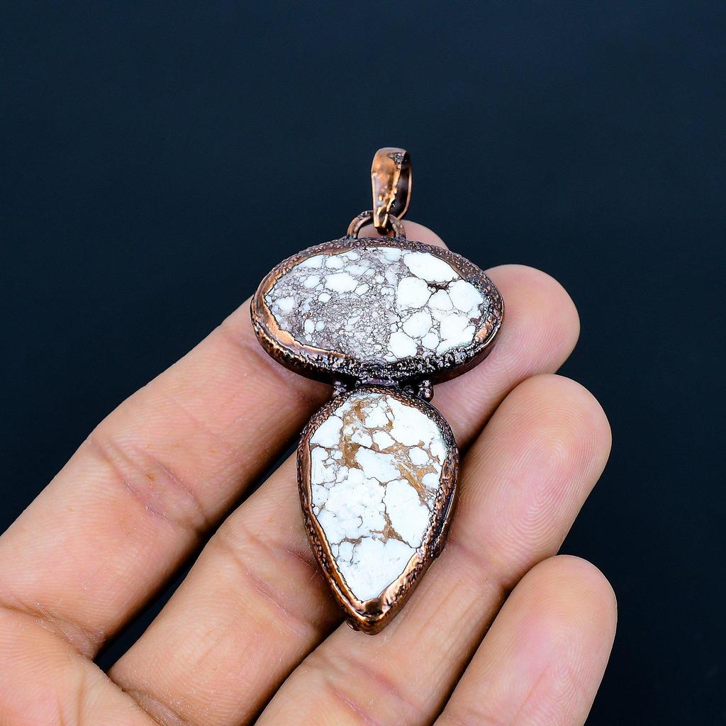 Wildpferd Anhänger Edelstein Schmuck, Kupfer Galvanisch Geformter Handgemachter Anhänger, Neuestes Design Schmuck