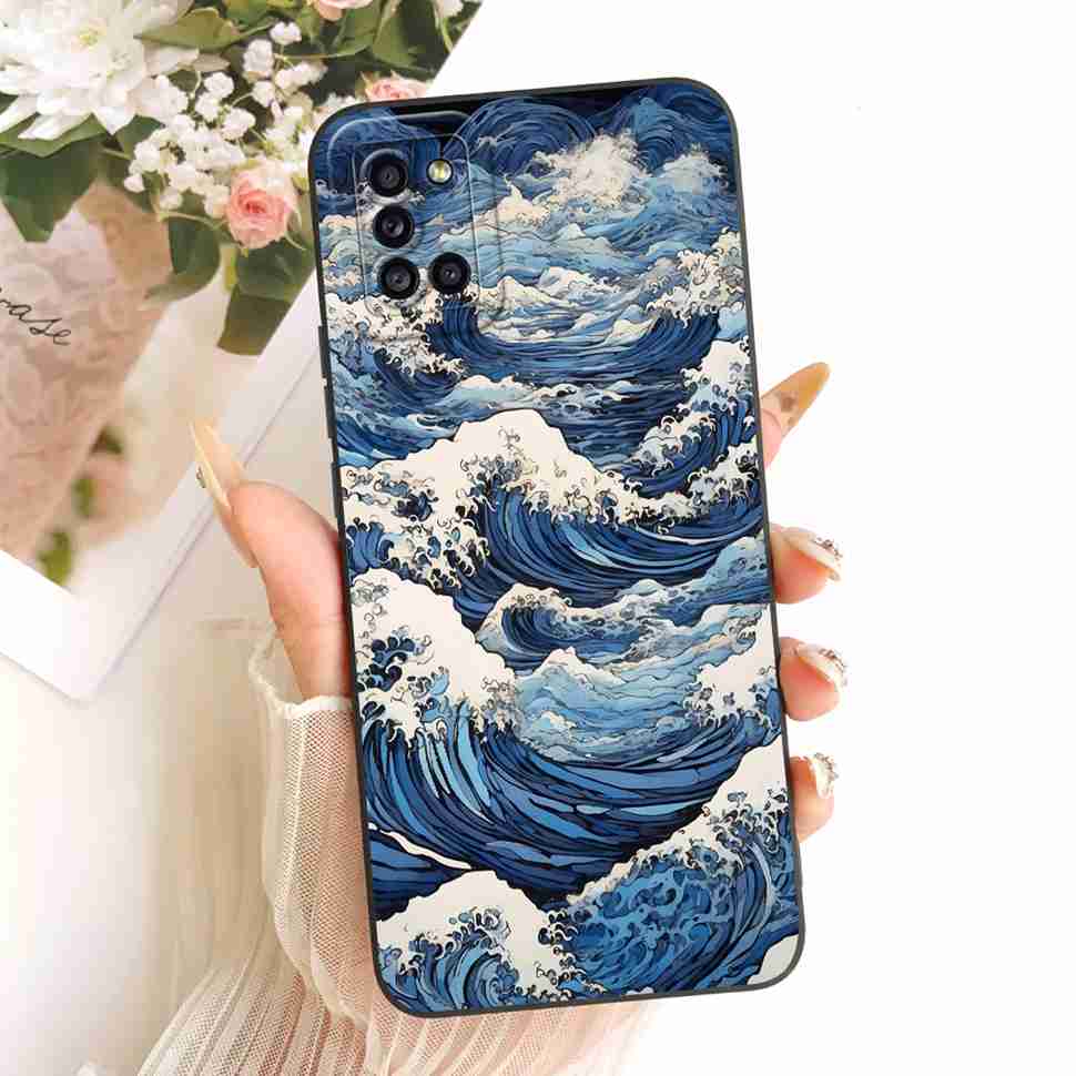 Case For Samsung Galaxy A31 Fashion Flower Cover Liquid Silicone Pattern Cover For Samsung A 31 A31 SM-A315F Casing