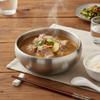 Double-Layer Korean Stainless Steel Rice Bowl Heat Insulated Kimchi Bowl Soup Bowls  Children