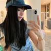 Stylish Adjustable Sun Hat With Cute Cartoon Cat Print Breathable Cap Denim