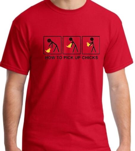 

How To Pick Up Chicks T Shirt Stickman Simple Diagram TV Comedy black-ish GT064 S
