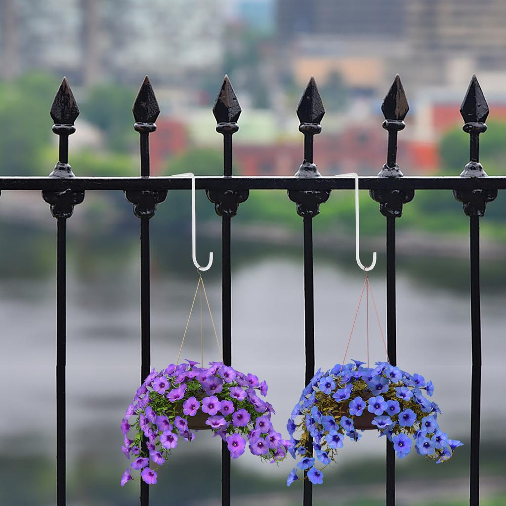 6Pcs Strong Plant Hanger Hooks Outdoor Garden Fence Tree Branch Mounting Hangers for Flower Pots Bird Feeders Landscape Setup