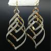 Women's Vintage Alloy Dull Polish Spiral Multi-layer Big Cross Drop Dangle Eardrop Earrings