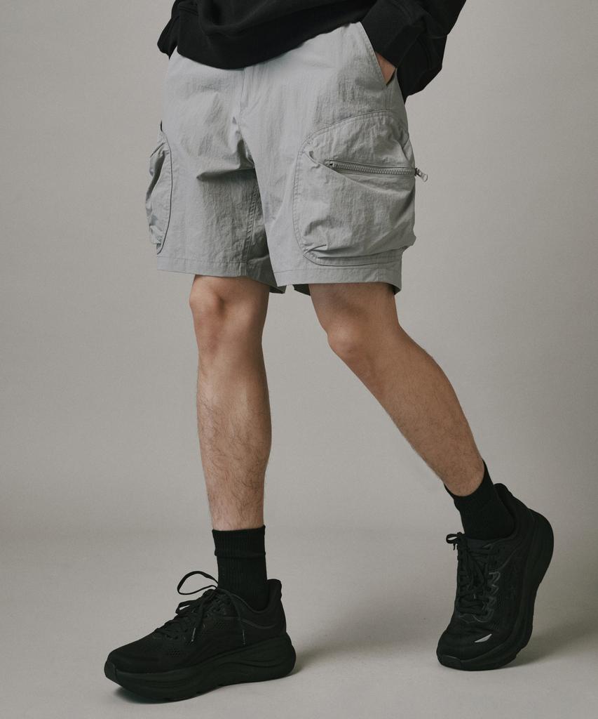 Beodeonteu Volume Cargo Nylon Shorts [Grey]