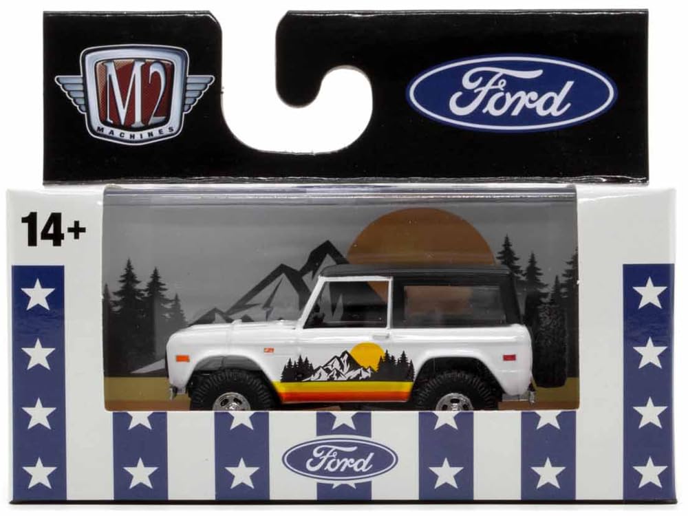 M2 Machines scale Sentix Release Ford 164 Auto 91 1976 Bronco оранжевый
