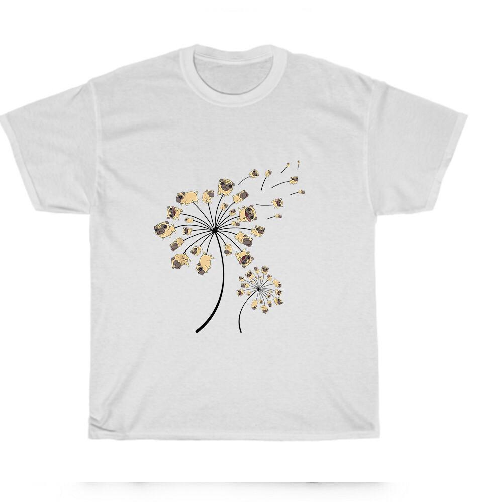 

Funny Pug Flower Dog Dandelion Pet Puppy Animal Lover T-Shirt Unisex Tee Gift M
