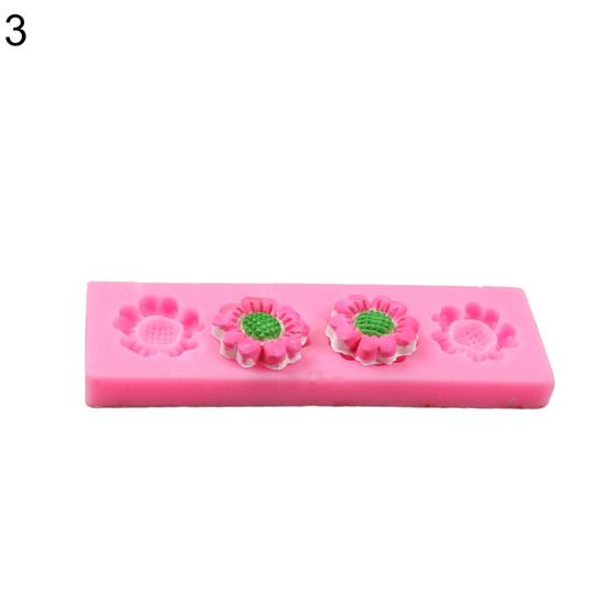 Cute Flower Mold Fondant Silicone Cake Decor Soap Chocolate Clay DIY Mould