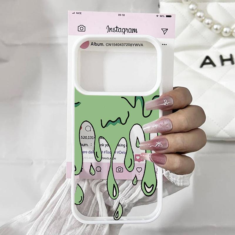 Pink Ice Cream Fluttering Phone Case For iPhone 17 Air 16 Pro Max 15 14 13 12 11 XS 8 7Plus Candy Color Clear Hard Cover Fundas