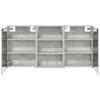Bathroom Cabinet Set 3 Pcs 126 X 16 X 62.5 Cm Engineered Wood