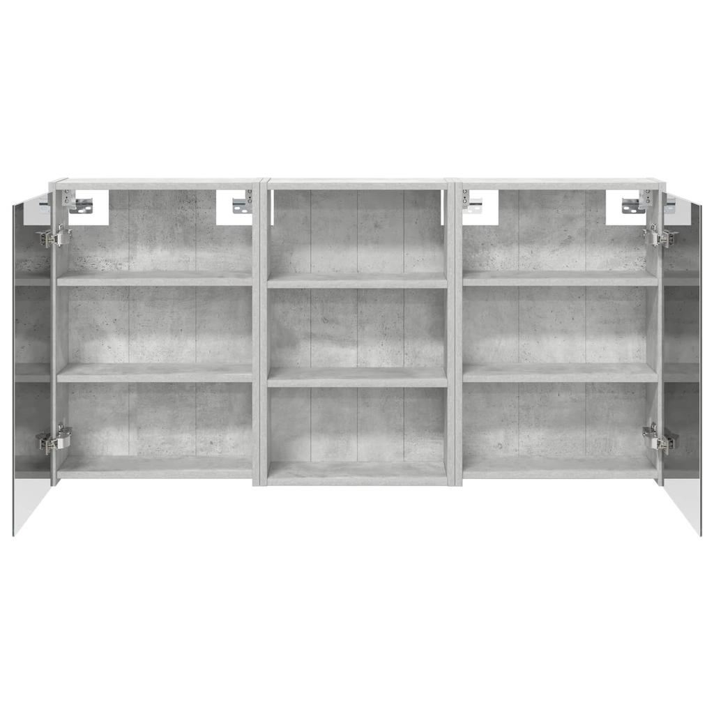 Bathroom Cabinet Set 3 Pcs 126 X 16 X 62.5 Cm Engineered Wood