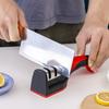 Affilacoltelli a 3 segmenti per cucina, portatile multifunzione per uso domestico, pietra per affilare a tre usi