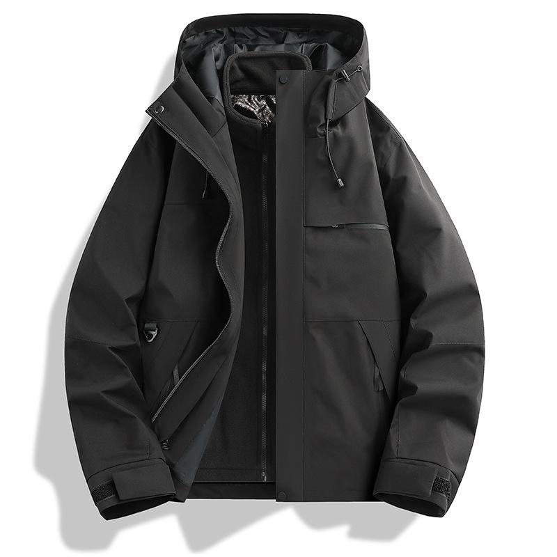 Unisex Mountain 3-in-1 Casual Jacket: Loose, Water-Repellent, Windproof, and Cold-Protective
