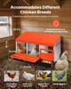 Chicken Nesting Boxes, 3 Compartments, Metal Egg Laying Boxes with Protective Collection Lids, Roll Out Nesting Box, Easy to Assemble, Ideal for Hens,
