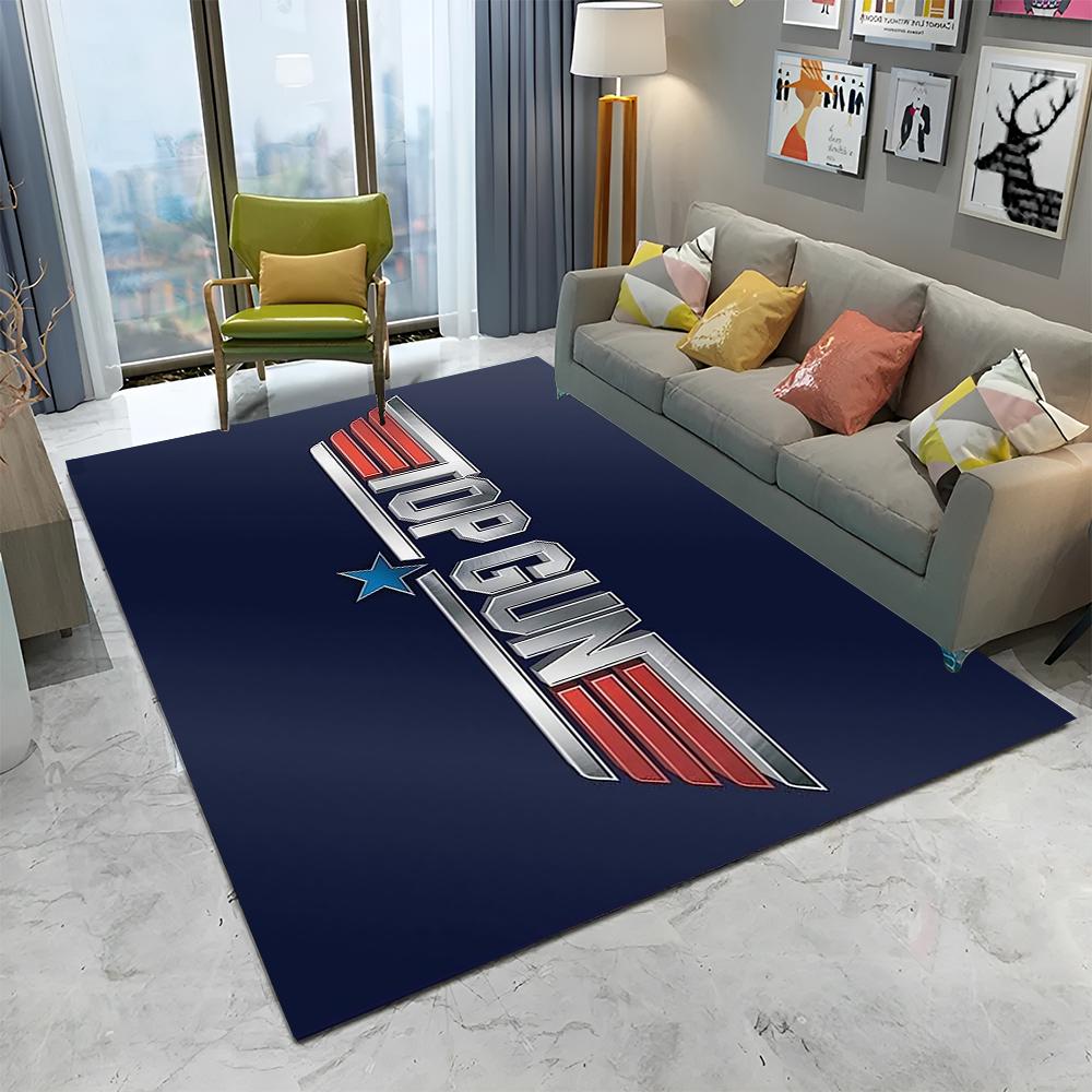 Top Gun Classic Movie Sign Tom Cruise Carpet Rug for Home Living Room Bedroom Sofa Doormat Decor,kid Area Rug Non-slip Floor Mat