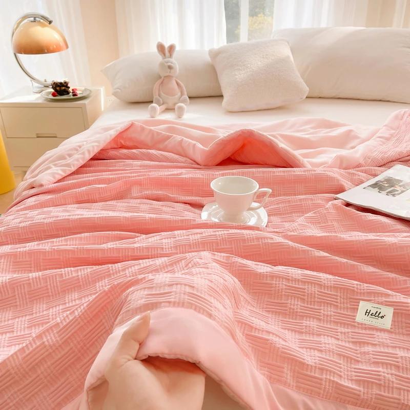 Plapumă răcoroasă de vară din fibre de soia pentru o persoană, plapumă subțire de vară, plapumă pentru aer condiționat, lavabilă la mașină, vară, dublă, dormitor